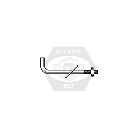 Picture of Brighton Best 432054 5/8"X12"X2"X3" L Shaped Anchor Bolt W/Nut/Washer Hdg